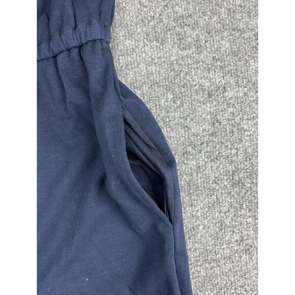 Sundry Jumpsuit Womens Medium Navy Halter Wide Leg Pockets Made USA Back Zip - Picture 8 of 9
